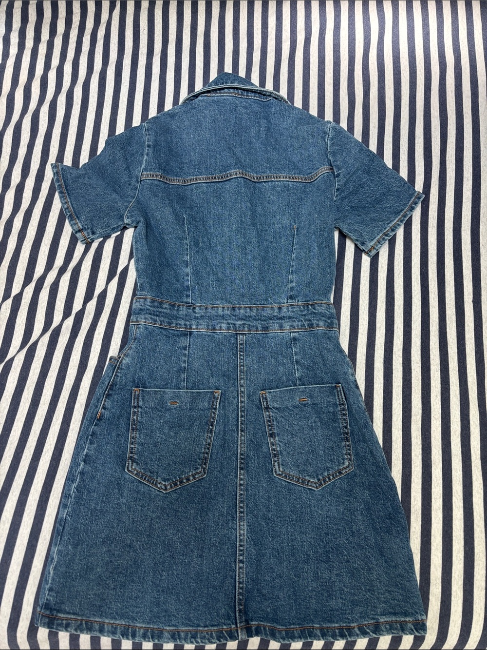 Zara Denim Button-Front Womens Dress XS - Picture 7 of 9